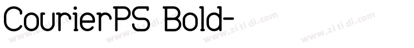 CourierPS Bold字体转换